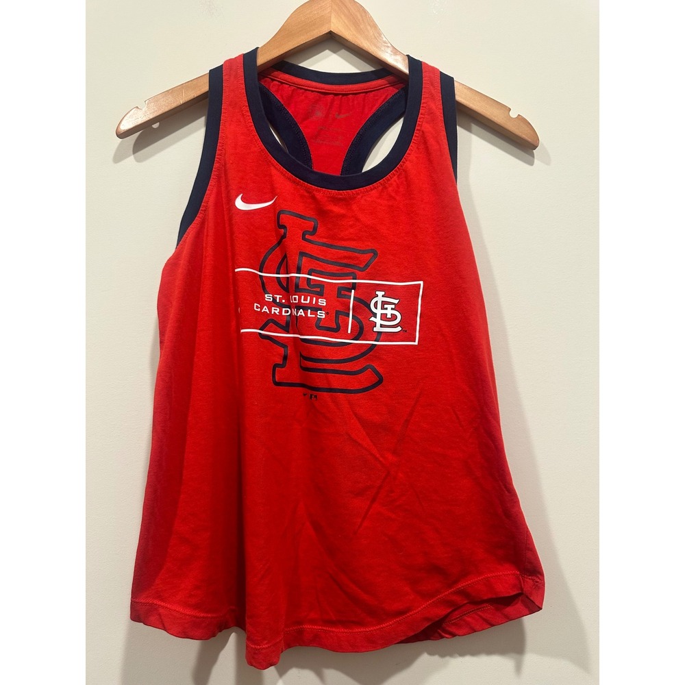 Nike St Louis Cardinals Dri-FIT Racerback Tank Top Red Womens small MLB Baseball